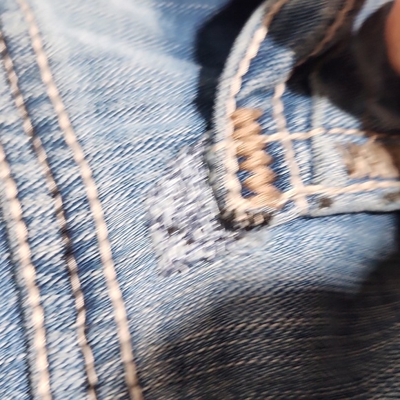 Salvage Anarchy Jeans Mens Buckle Relaxed Straight 34 Distressed distroyed - Picture 9 of 16